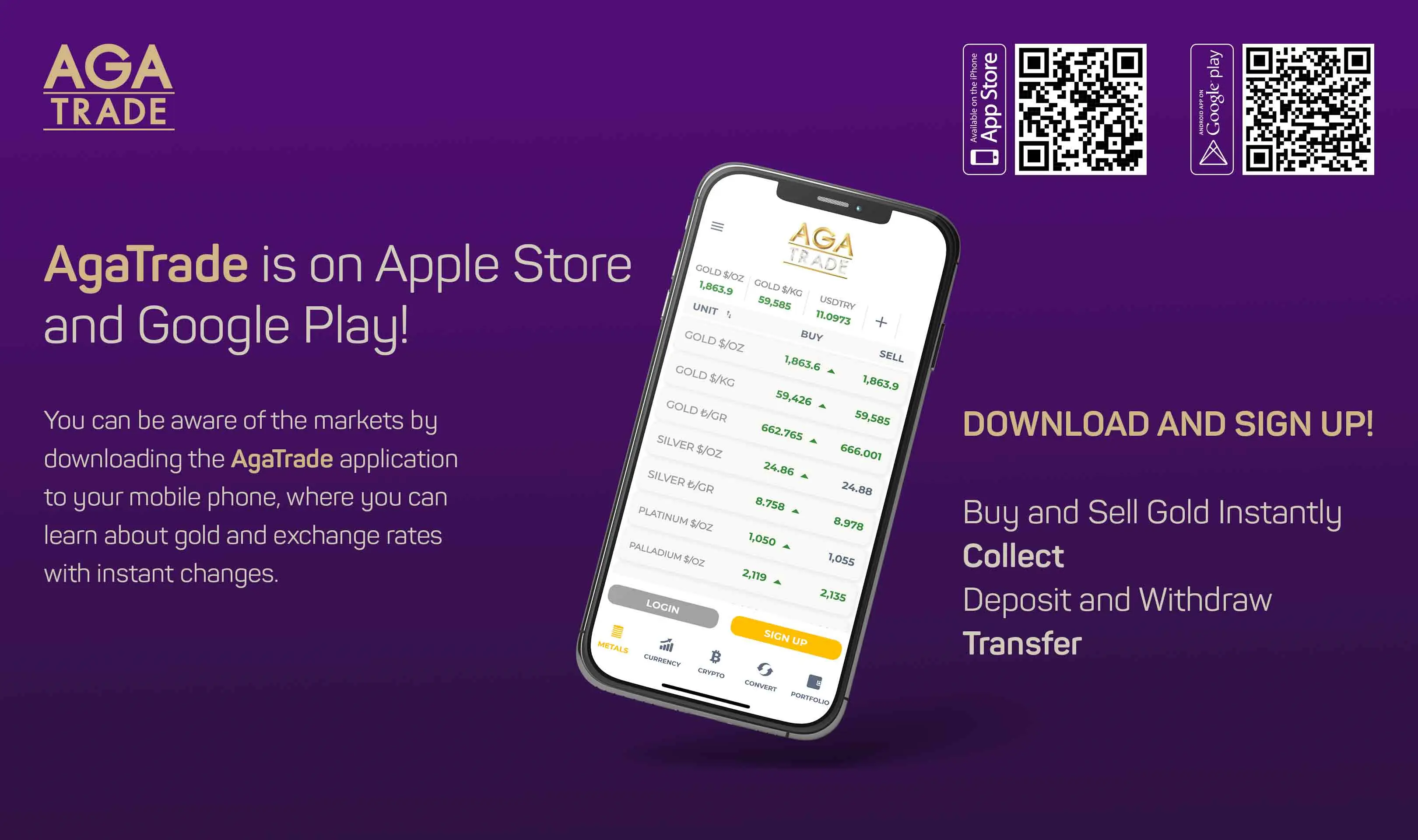 AgaTrade is on Apple Store and Google Play!