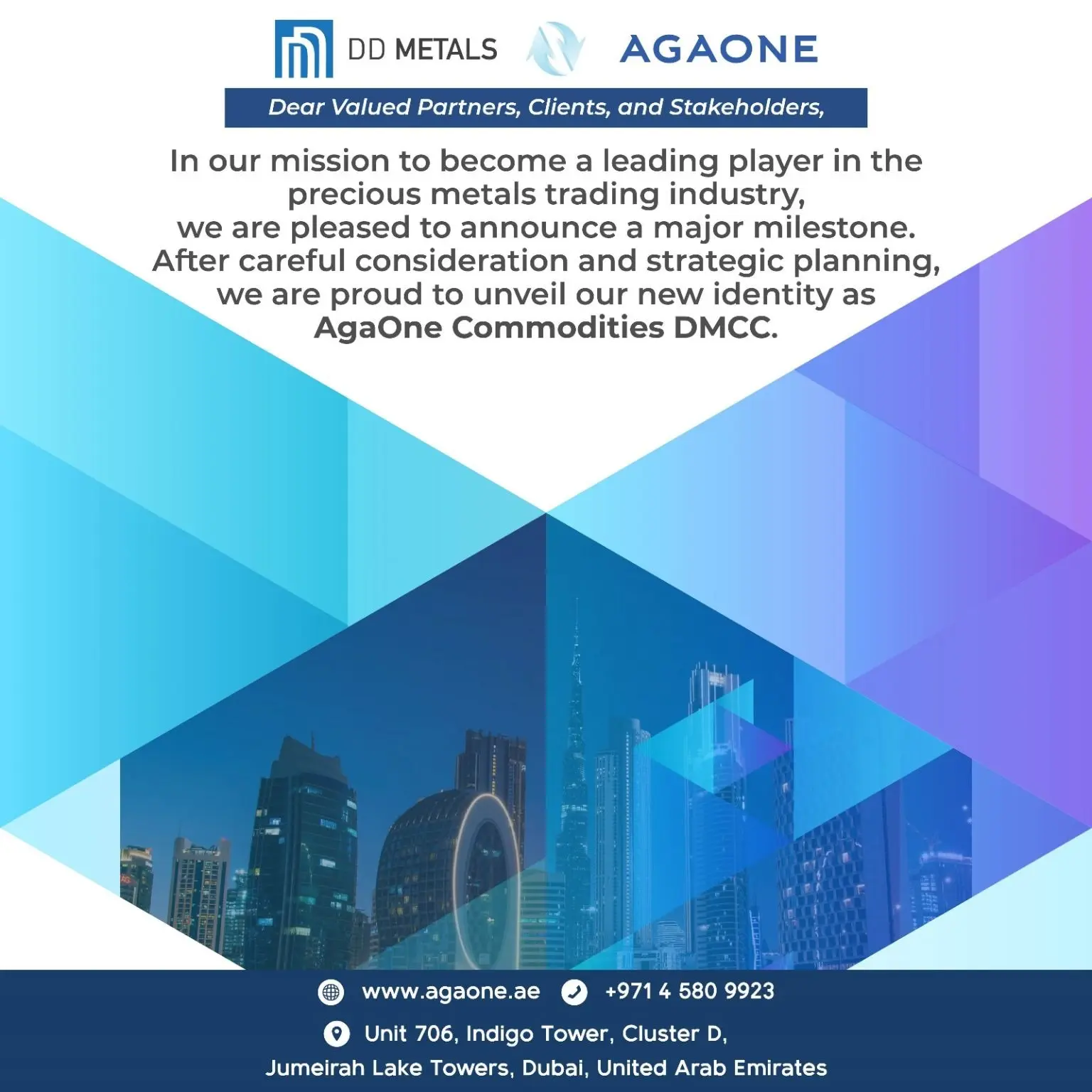 AgaOne Commodities DMCC Emerges as a Leader in Precious Metals 